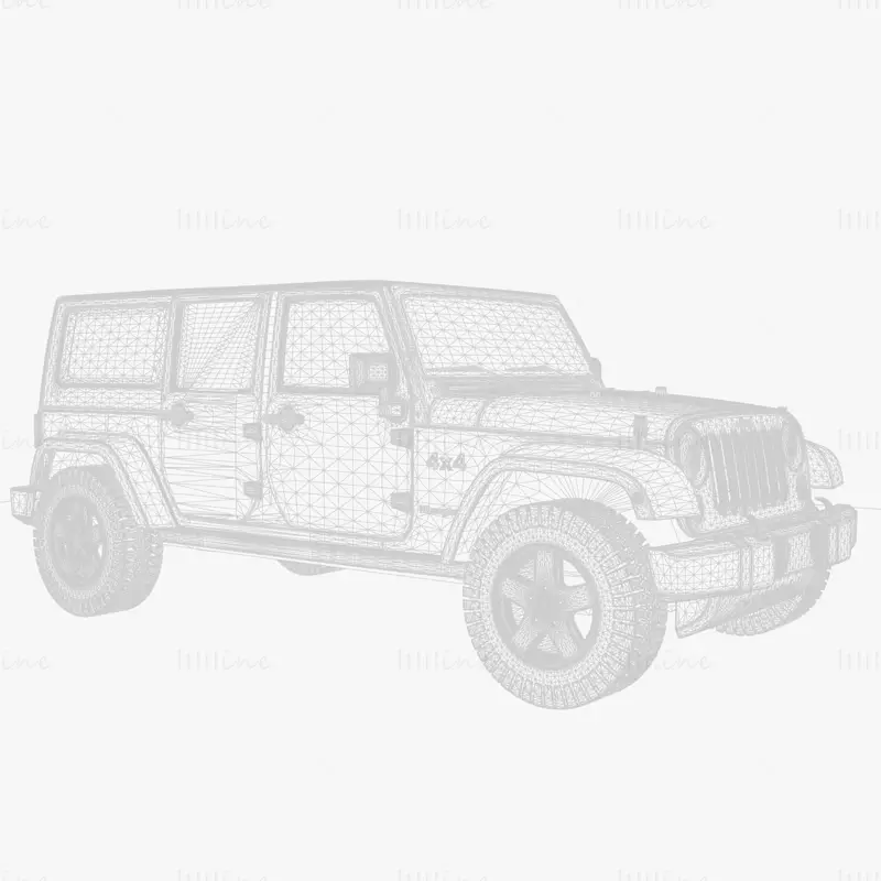 Jeep Wrangler JK Unlimited 3D Model