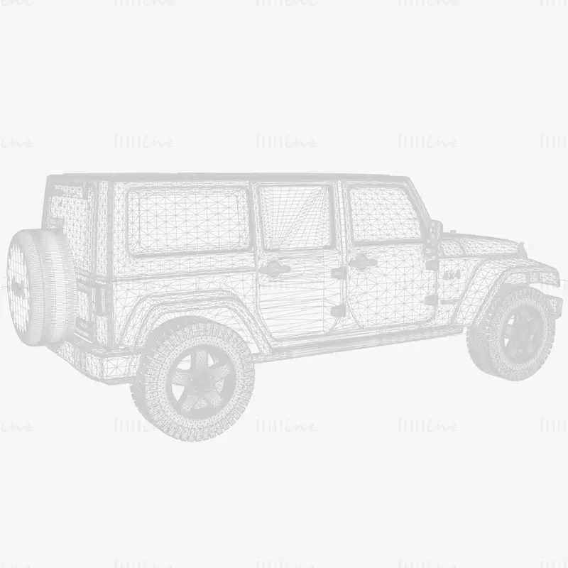 Jeep Wrangler JK Unlimited 3D Model