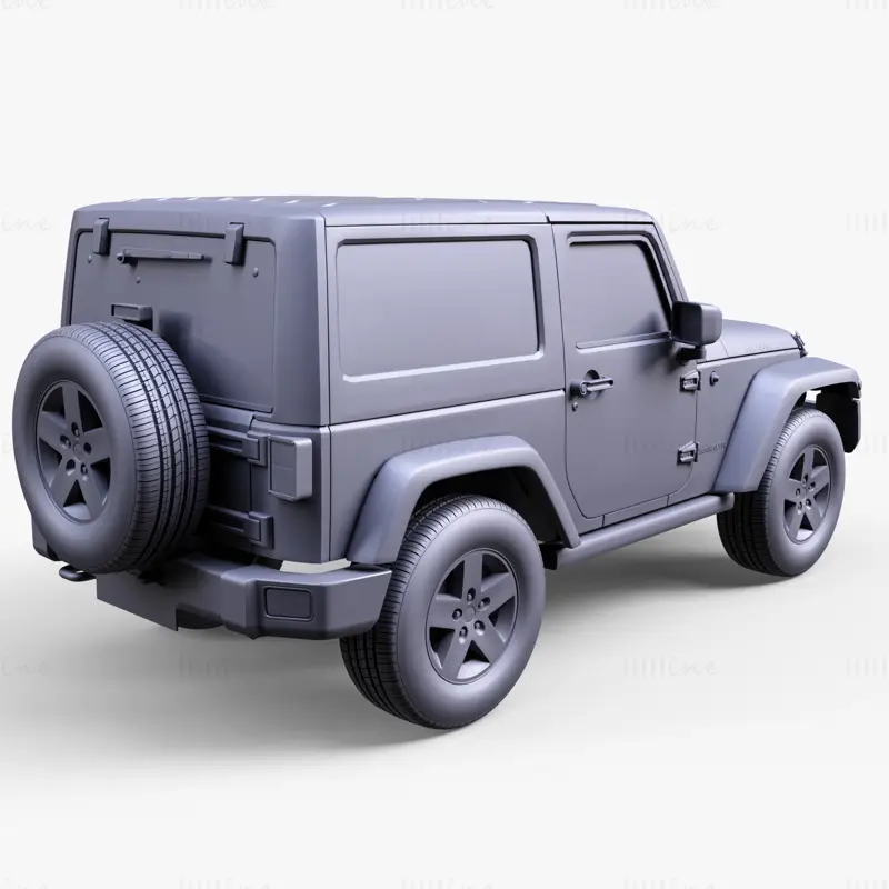Jeep Wrangler Rubicon 2012 3D Modeli