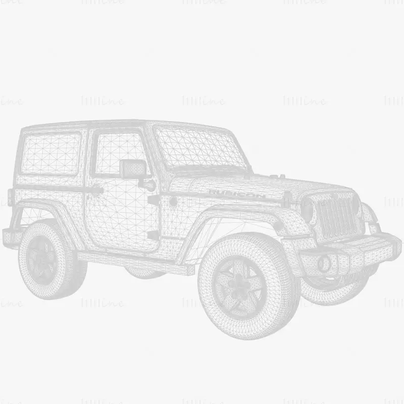 Jeep Wrangler Rubicon 2012 3D-Modell