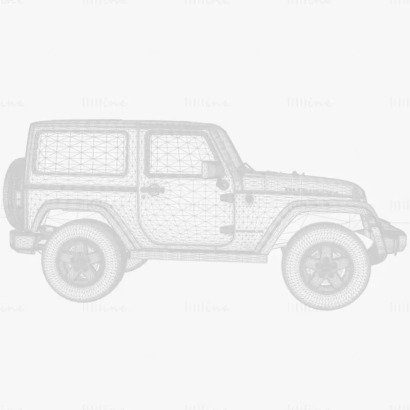 Jeep Wrangler Rubicon 2012 3D modell