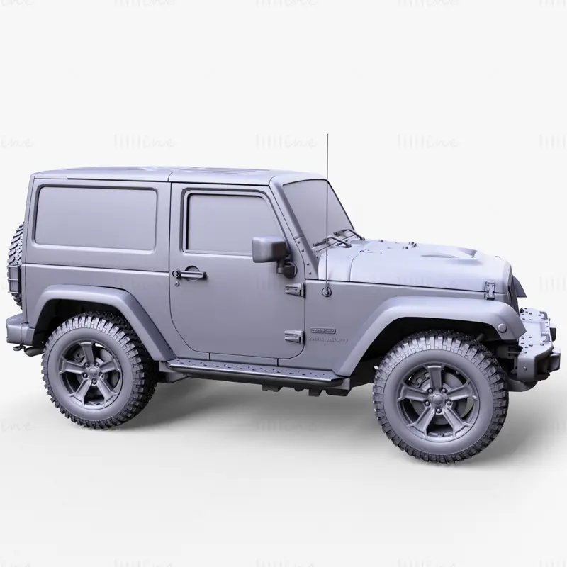 Jeep Wrangler Rubicon RJK 2017 3D модел