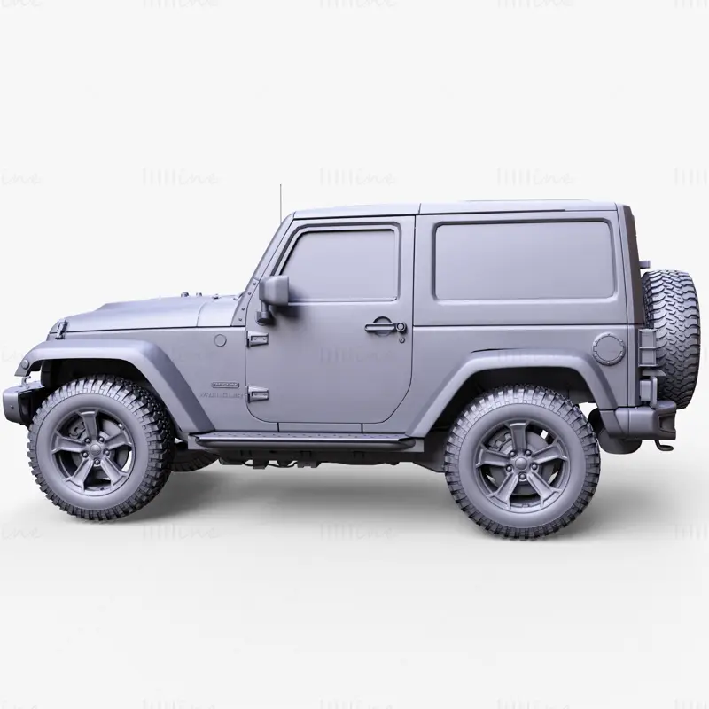 Jeep Wrangler Rubicon RJK 2017 3D modell