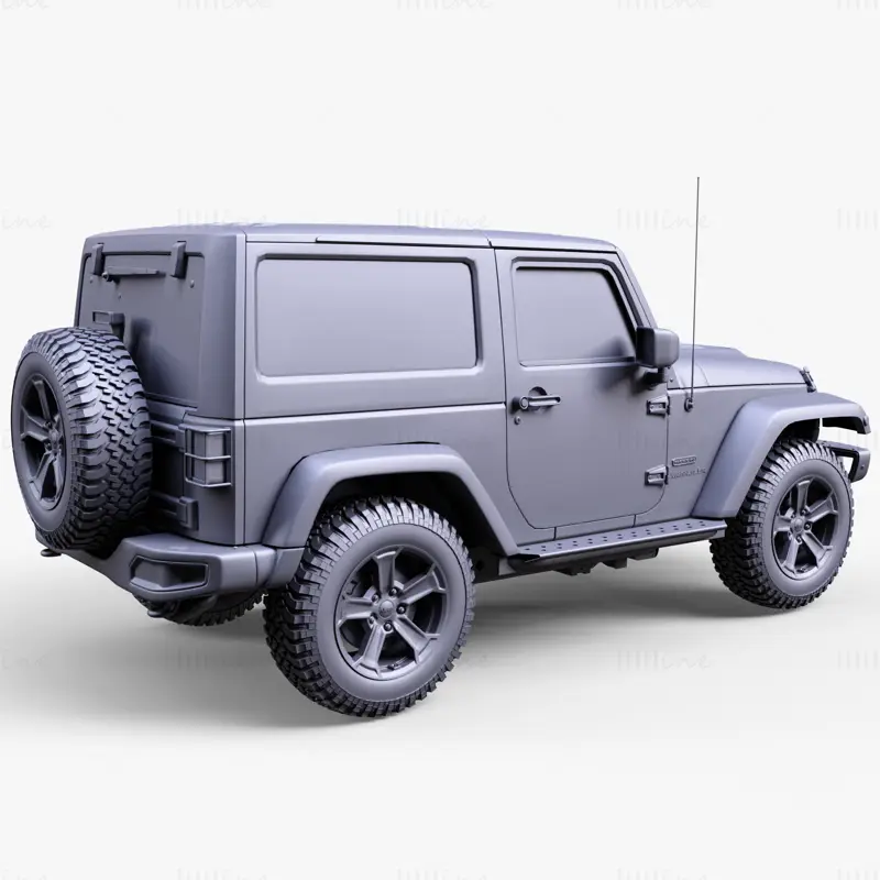 Jeep Wrangler Rubicon RJK 2017 3D-modell