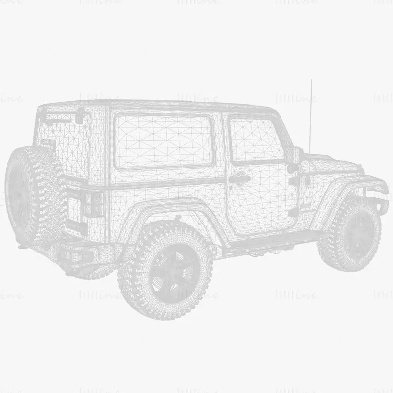 Jeep Wrangler Rubicon RJK 2017 3D model