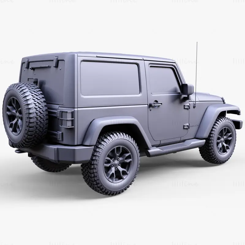 Jeep Wrangler Smoky MJK 2017 3D Model