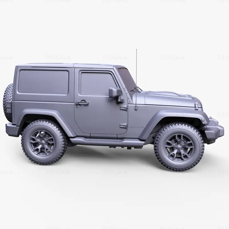 Jeep Wrangler Smoky MJK 2017 3D Model