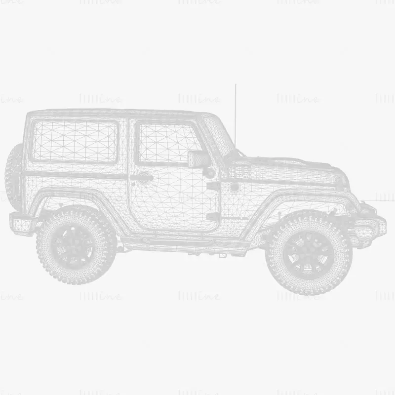 Jeep Wrangler Smoky MJK 2017 3D модел