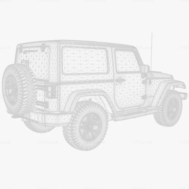 Jeep Wrangler Smoky MJK 2017 3D-modell