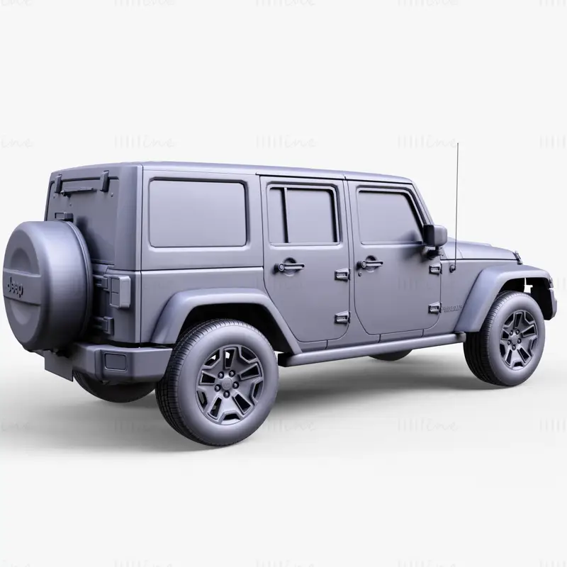 3D model Jeep Wrangler Unlimited RX 2014
