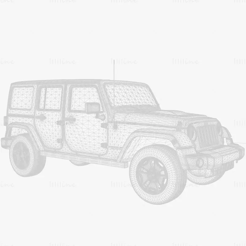 3D model Jeep Wrangler Unlimited RX 2014