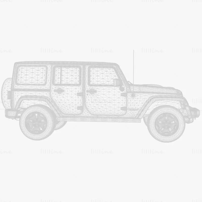 Jeep Wrangler Unlimited RX 2014 3D Model
