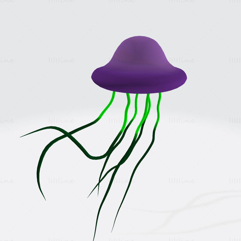 Jelly Fish 3D Print Model