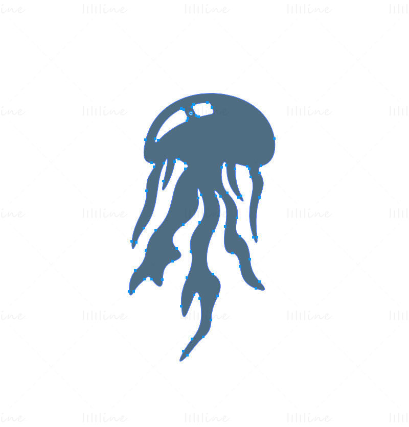 Jellyfish vector icon logo