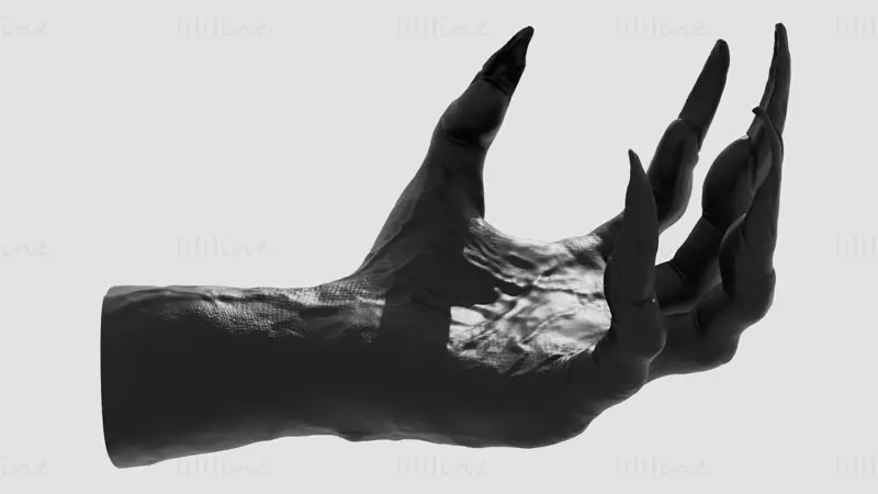 Držák na šperky Daemon hand 3D Printing model