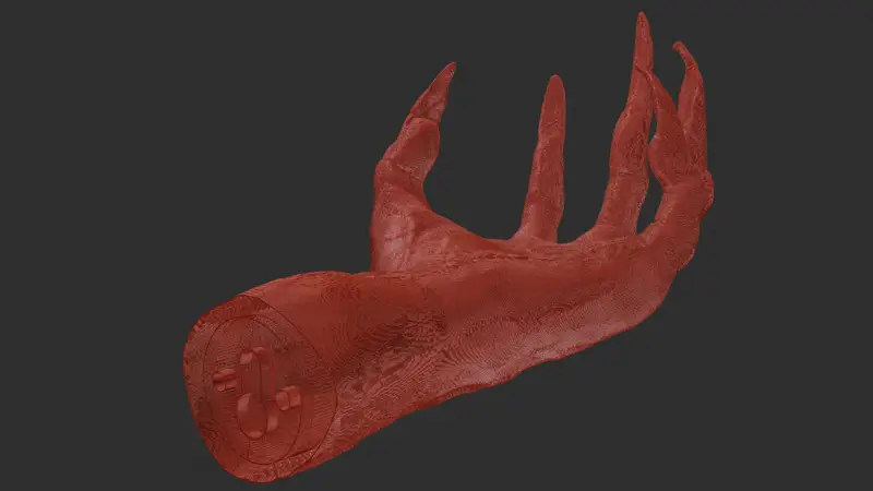 Porta-joias Daemon hand modelo de impressão 3D