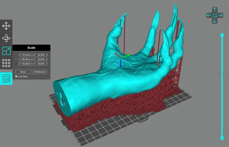 Smykkeholder Daemon hand 3D Printing modell