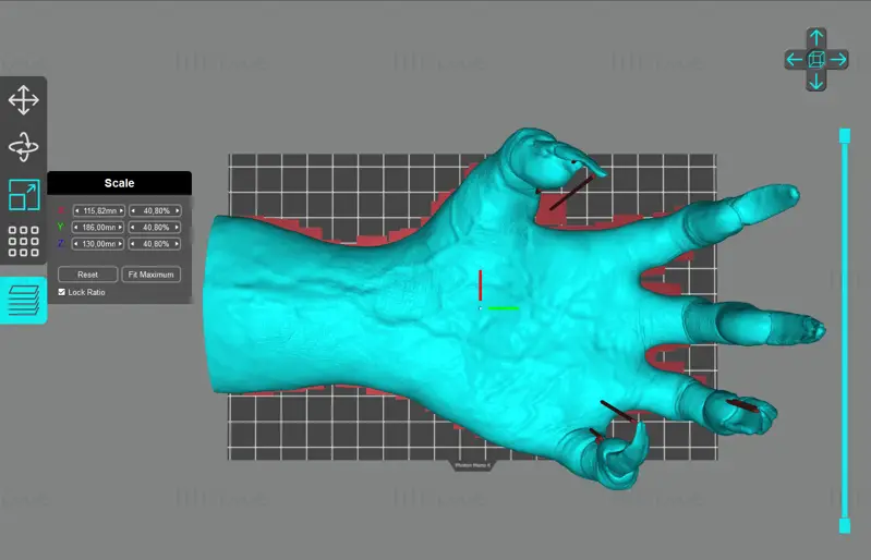 Suport bijuterii Daemon hand 3D Printing Model