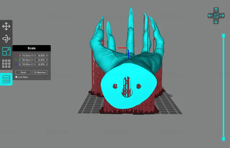 Suport bijuterii Daemon hand 3D Printing Model