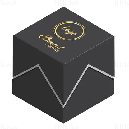 Jewelry packaging box dieline vector