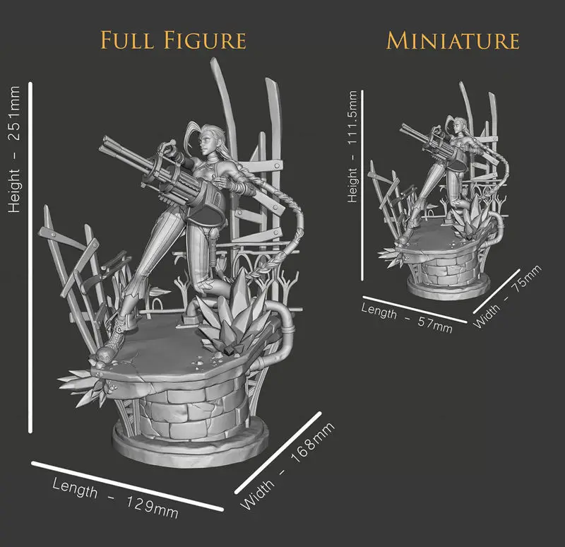 Jinx - Arcane League of Legends 3D Printable Model STL Files