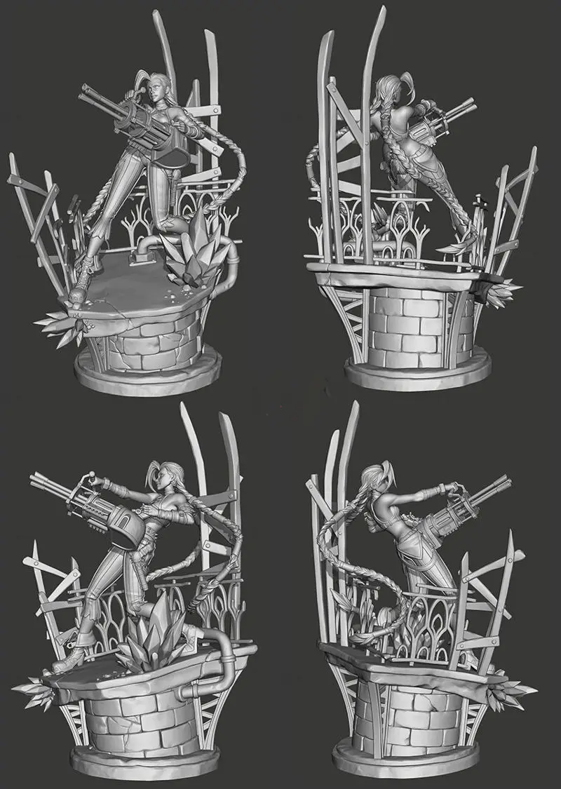 Jinx - Arcane League of Legends 3D Printable Model STL Files