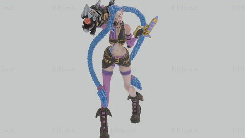 Jinx - League of Legends 3D Print Model  STL Files