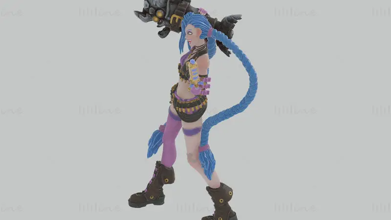 Jinx - League of Legends 3D Print Model  STL Files