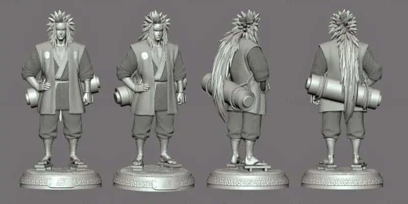 Jiraiya - Naruto 3D nyomtatási modell STL