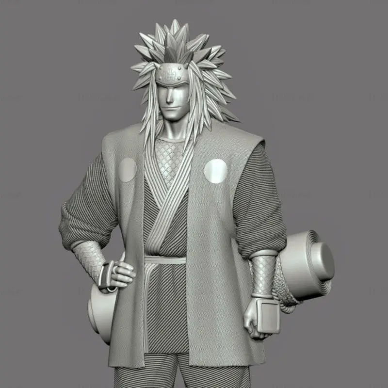 Jiraiya - Naruto 3D-utskriftsmodell STL