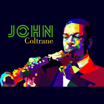 John Coltrane Muzică Jazz Pop Art WPAP