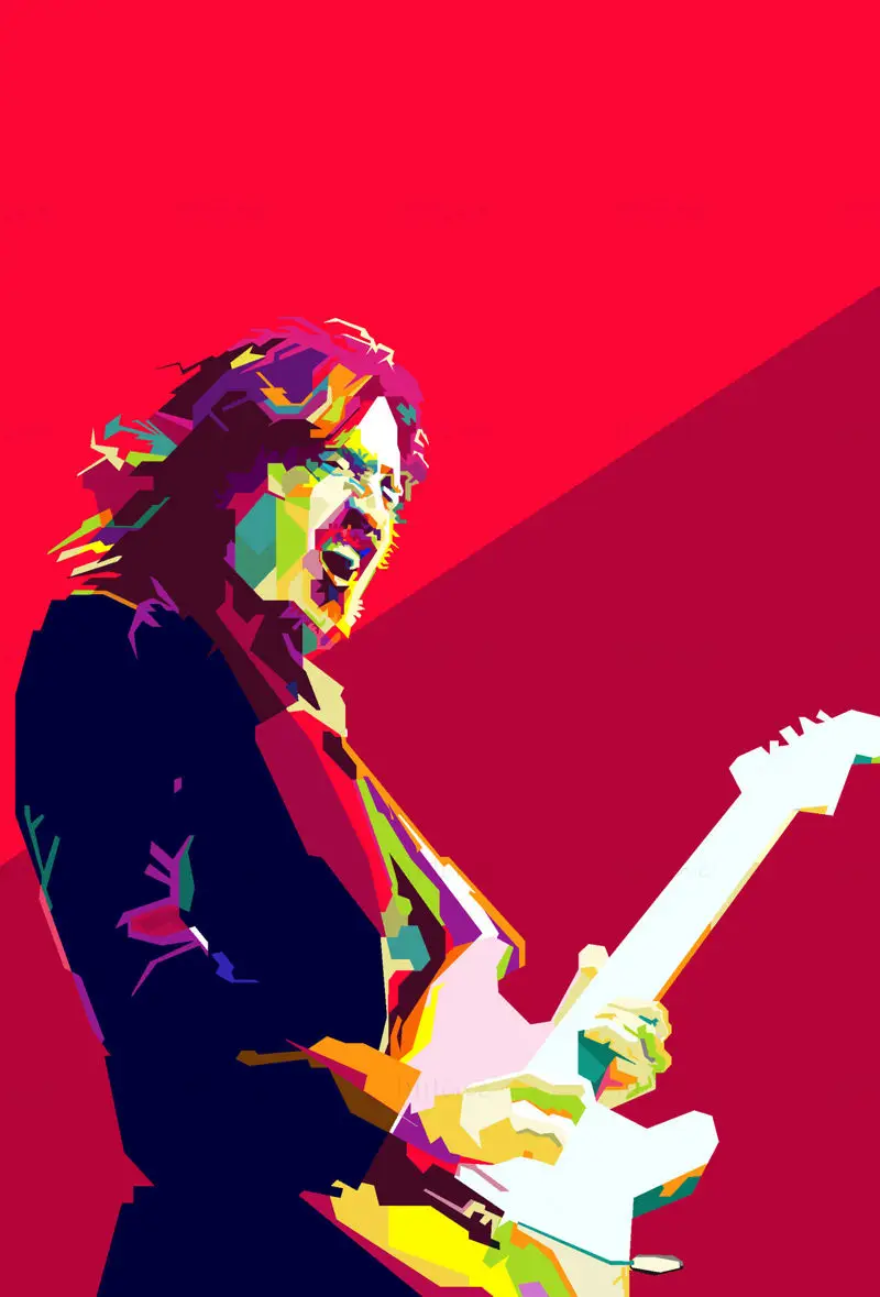 约翰·弗拉西特 John Frusciante Funk金属摇滚RHCP乐队波普艺术 WPAP 矢量