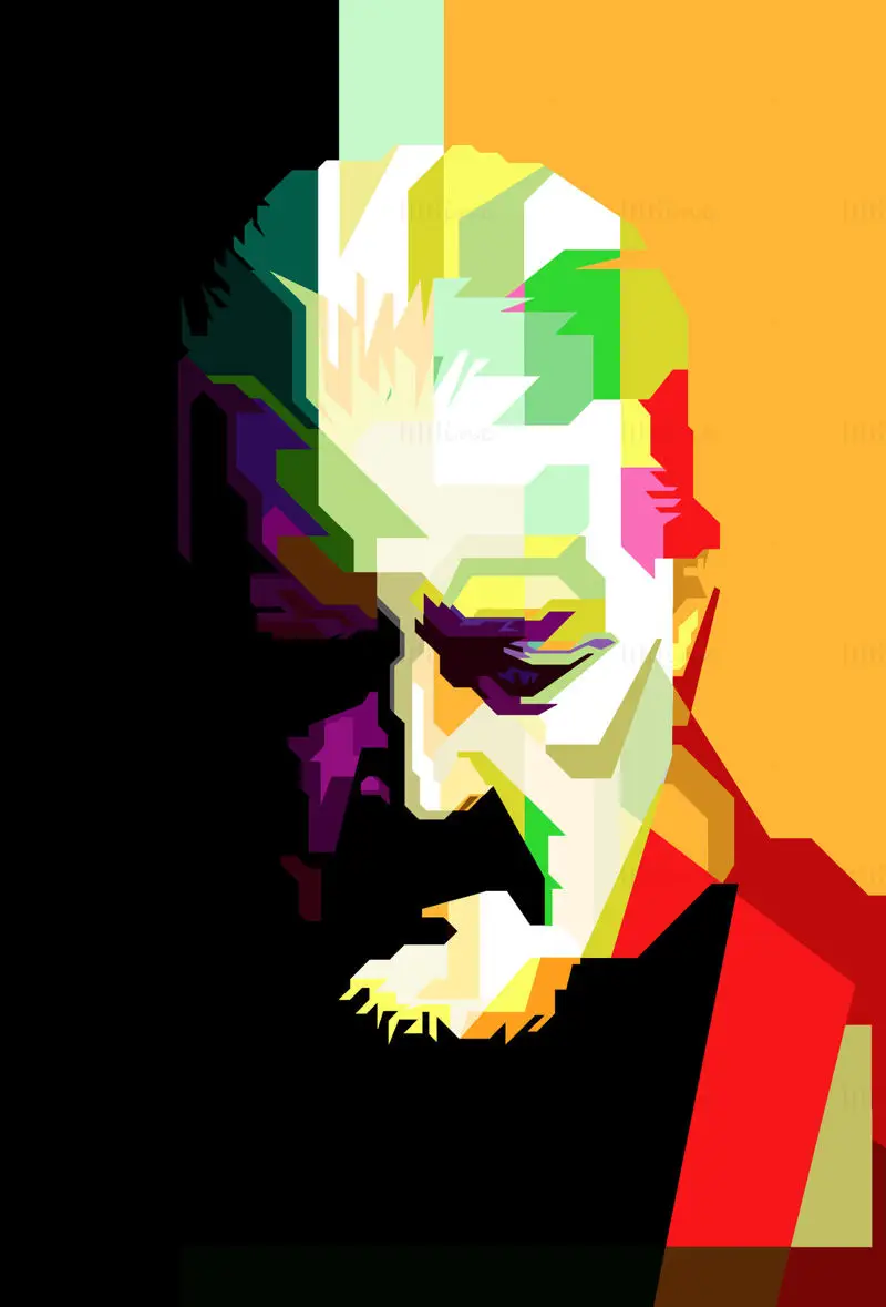 John Lord Deep Purple Müzisyen Pop Art WPAP Vektör