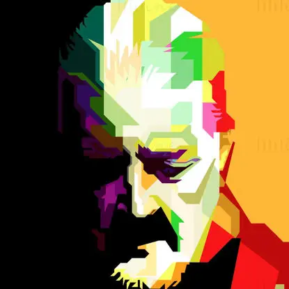 John Lord Deep Purple Musiker Pop Art WPAP Vektor