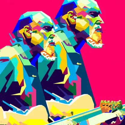 John Scofield 爵士吉他手 波普艺术 WPAP 矢量