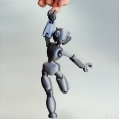 Jointed Robot 3D-modell 3D-utskrivbar STL