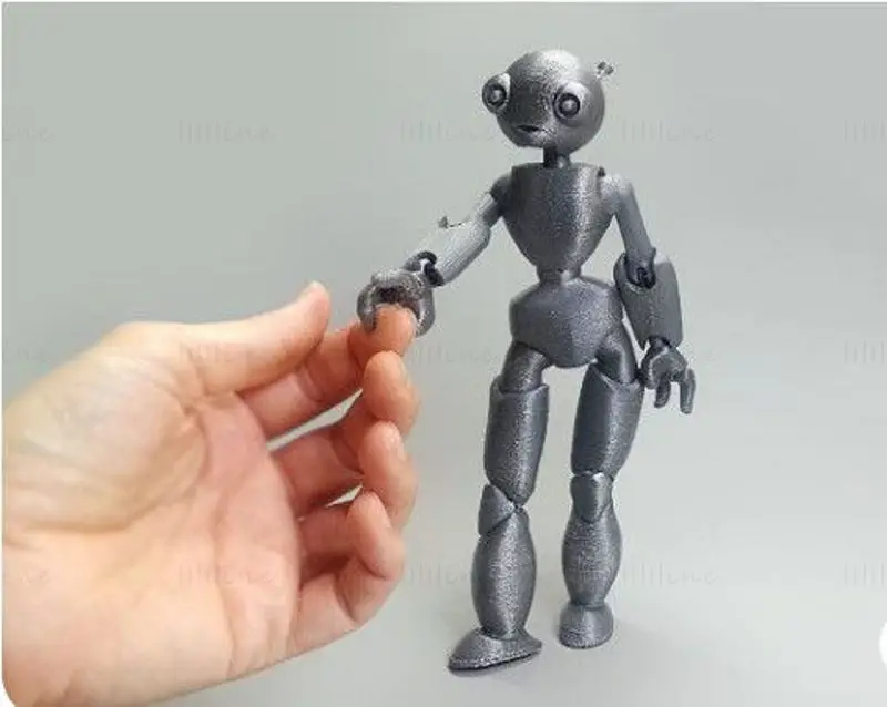 Jointed Robot 3D model 3D printable STL