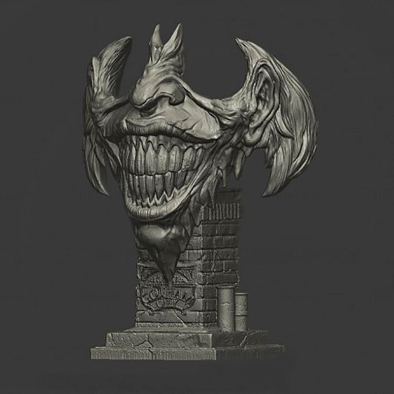 Joker Face Modelo 3D Pronto para Imprimir STL