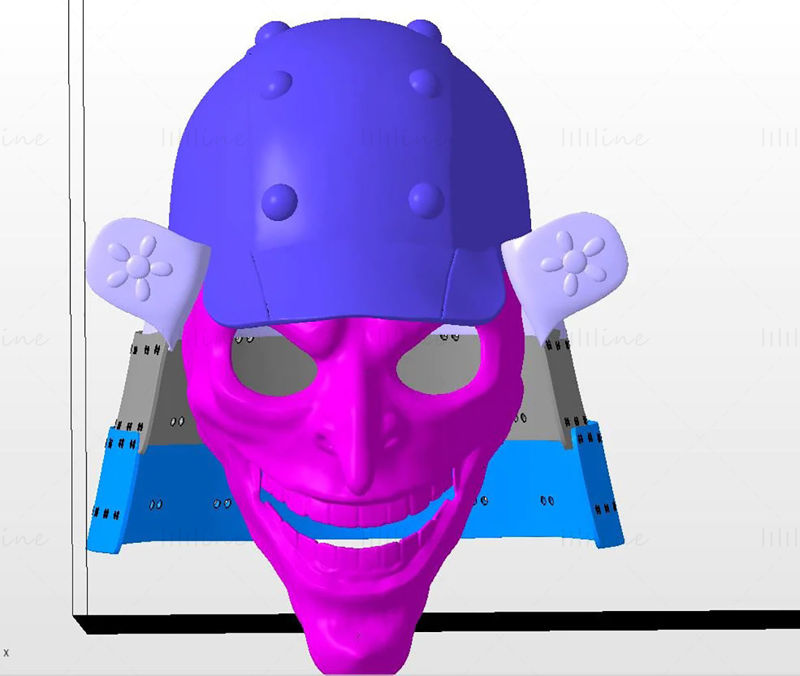 Casco Samurai Joker Modelo de impresión 3D STL