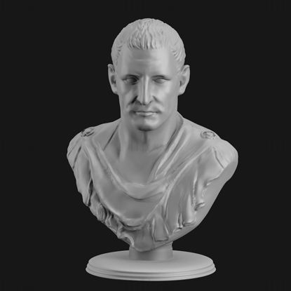 Julius Caesar buste 3D-printmodel STL