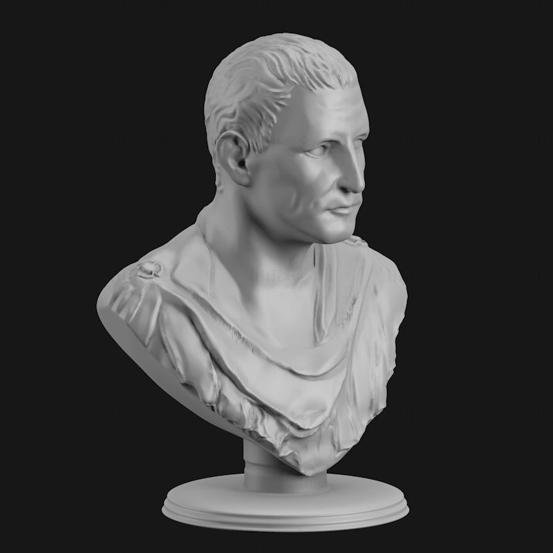 Julius Caesar büstü 3d baskı modeli STL