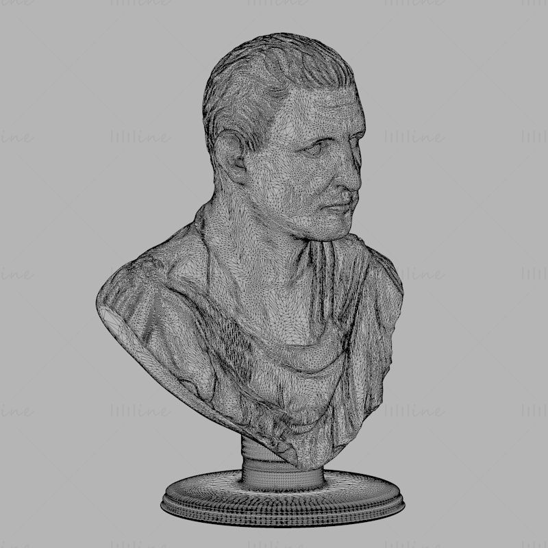 Julius Caesar bust 3d printing model STL