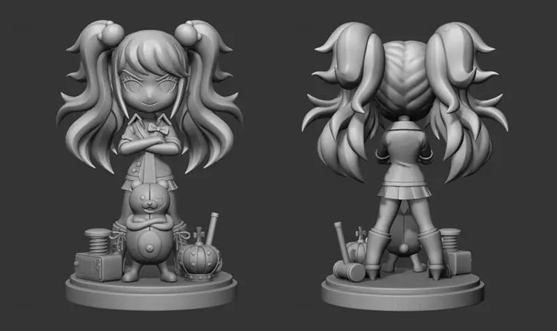 Junko Enoshima Chibi (Danganronpa) Fichiers STL du modèle d'impression 3D