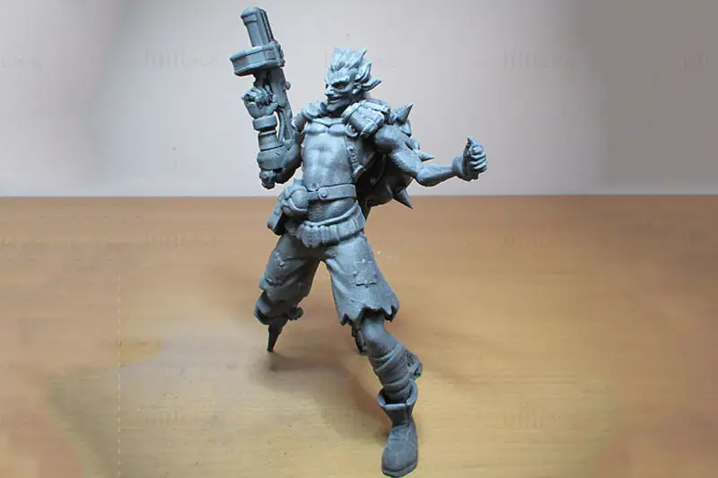 Junkrat Overwatch 3D nyomtatási modell STL fájlok