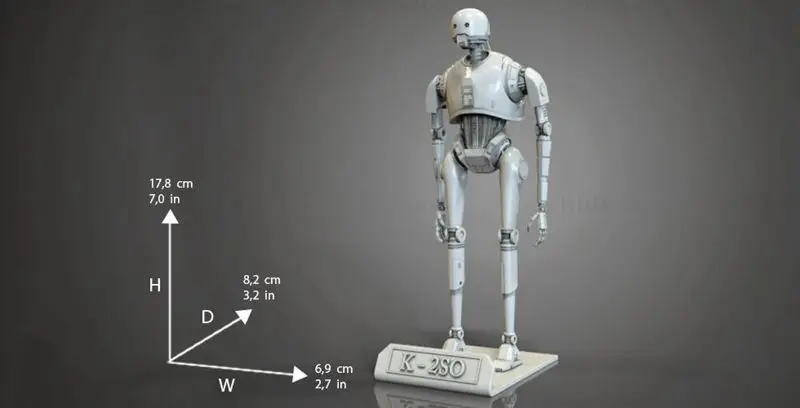 K-2SO Figürleri 3D Baskı Modeli STL