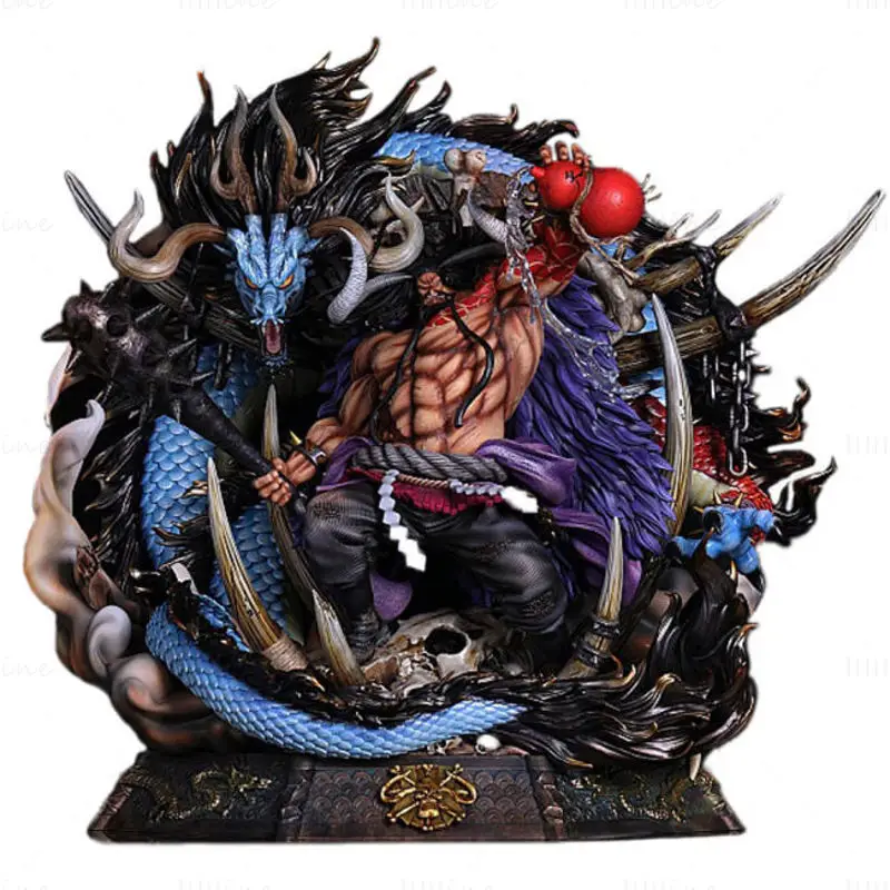 Kaido Emperor and Dragon 3D Printing Model STL