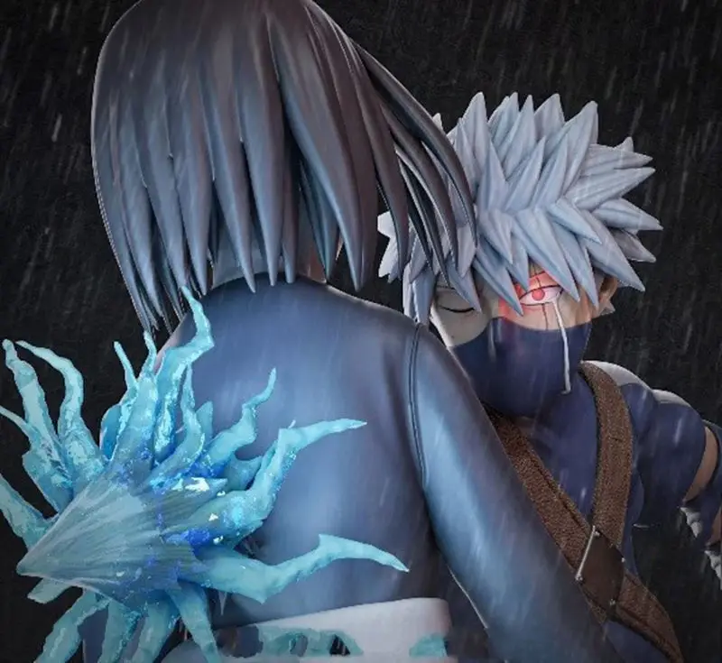 Kakashi vs Rin - Naruto 3D Printing Model STL