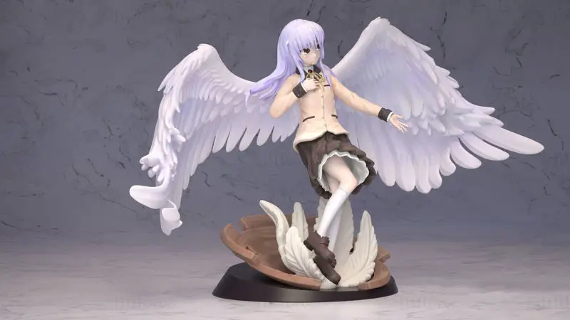 立華 かなで（たちばな かなで） - Angel Beats 3D プリントモデル STL