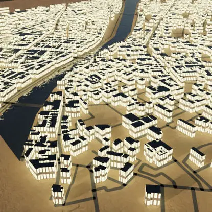 Kanazawa Japan City map Building 3D Model