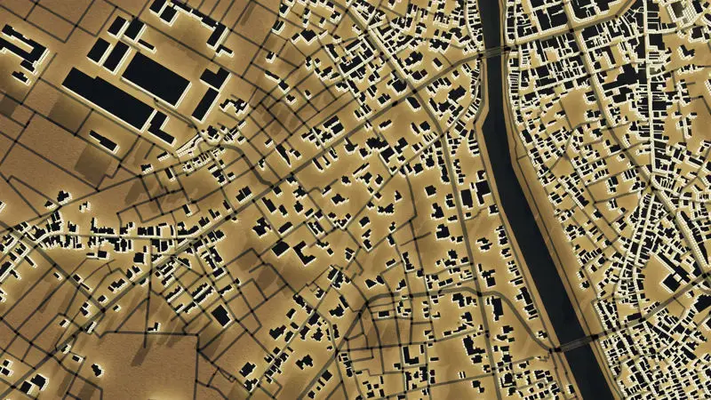 Kanazawa Japan City map Building 3D Model